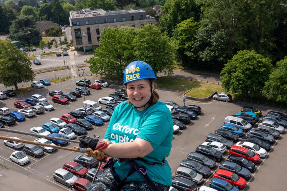 Abseil at John Radcliffe Hospital in Oxford is back after four years