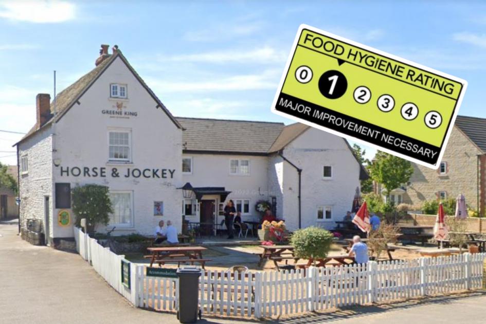 Oxfordshire pub Horse & Jockey given low food hygiene rating 