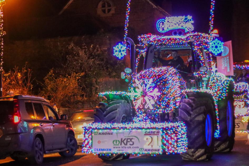 Christmas tractor run drives through Oxfordshire villages 