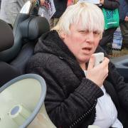 'Stop Brexit!' was the shout from the Boris Johnson impersonator Drew Galdron.