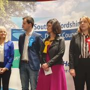 Oxford West and Abingdon candidates await the result of the general election. L-R: Allison Wild, James Fredrickson, Layla Moran, Rosie Sourbut.