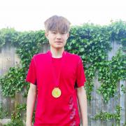 Jason Ou took boys' singles gold at the Birmingham Under 19 competition Picture: Shumao Ou
