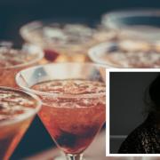 Oxford Mail graphic showing cocktails and a stock image of a woman (Sophie Perry)