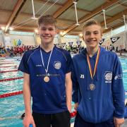 Jacob Pillinger and Josh Scrivener of Bicester Blue Fins. Picture supplied by the club