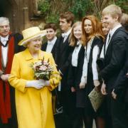 The Queen and the Duke of Edinburgh visit University College and meets students