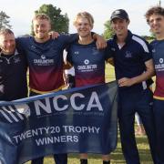 Oxon celebrate their National Counties T20 victory against Cambridgeshire. Picture: Oxfordshire Cricket