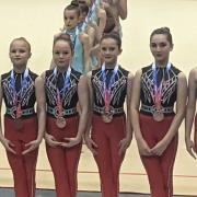 Oxford Rhythmic Gymnastics’ Espoir team at the British Championships Picture: Arta Gerguri