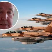 The farmer spotted three American aircrafts flying over his Oxfordshire home
