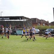Nick Smith scores Chinnor's fourth try Picture: Philippa Morris