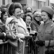 The Queen meets Oxford shoppers in 1976