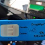 Positive drug wipe for cannabis and cocaine