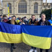 President of Oxford University's Ukrainian Society Ruslan Pavlyshyn on the far right.