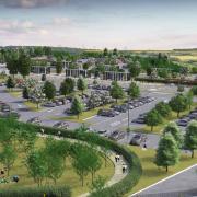 CGI of the park and ride after five years of landscape maturity