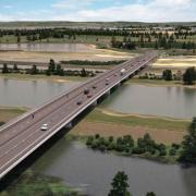The proposed viaduct and road bridge that would cut across the Thames Image: Oxfordshire County Council