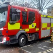 A fire engine is blocked by an LTN