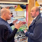 Roads minister meets the owner of Za' atar Bake