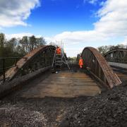 Work taking place on the Nuneham Viaduct