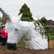 Community unveils unicorn statue built for the King's coronation