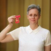 Professor Kathleen Stock after being made an OBE (Victoria Jones/PA)