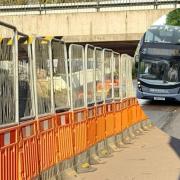 Botley Road closure and MP Layla Moran next to a bus stop