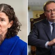 MP Anneliese Dodds on the left and Russian Ambassador to the UK on the right