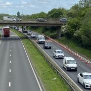 One lane is closed on the A34 until Friday