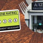 Arzoo has been given a new food hygiene rating