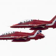 Dan Hewitt captured the Red Arrows flying over Banbury yesterday evening.