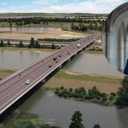 Artists impression of the bridge crossing over the Thames near Culham and Didcot MP David Johnston