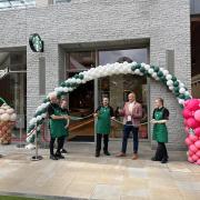Councillor Mark Lygo, Sheriff of Oxford, attended the opening ceremony of the new Starbucks