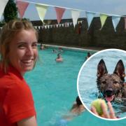 Chipping Norton Lido and, inset, Dog Swim