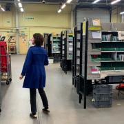 Anneliese Dodds at the east Oxford sorting office.