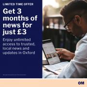 Oxford Mail can subscribe online for just £3 for three months in this flash sale