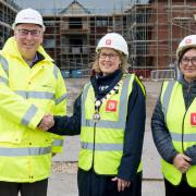 (L-R) Justin Daley, development project manager at Care UK, Angela Dunford, and Angela Zuraw