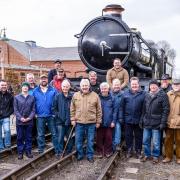 Members of the team who restored Pendennis Castle gathered at Didcot on March 2
