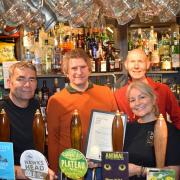 The Cross Keys in Thame being presented with the Pub of the Year award