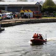 Emergency services raced to the River Thames in Oxford.