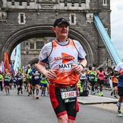 Matt Holman at The London Marathon