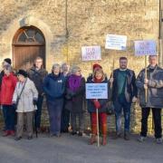 Villagers protested outside the church in 2018 when the Methodist Circuit first applied to turn it into a house
