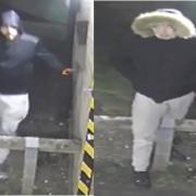 Thames Valley Police have released CCTV images of two men with whom they wish to speak.