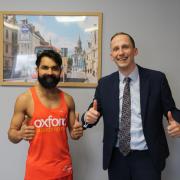 Arif Khan with Oxford Bus Company managing director Luke Marion