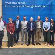 Barry Sheerman MP (centre right) with researchers at the Environmental Change Institute