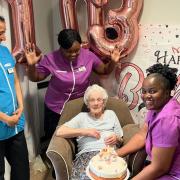 Dorothy Tweedy celebrated her birthday at Seccombe Court