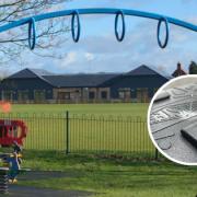 Nails were discovered at the play park in Marcham on Monday.