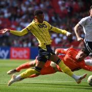 Josh Murphy scores his second goal of the play-off final