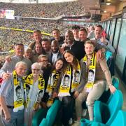 Josh Murphy's family support at Wembley