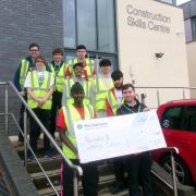 Persimmon Homes made a donation to the college's Witney construction department