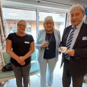 Home manager Lindsey Worthy with parish councillor Jacky Atkinson and her husband