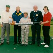 Russ Abbott, Bruce Forsyth, Ronnie Corbett, Henry Cooper and Kevin Whately all taking part in the 