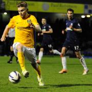 Oxford United's Alfie Potter sets off on a run
